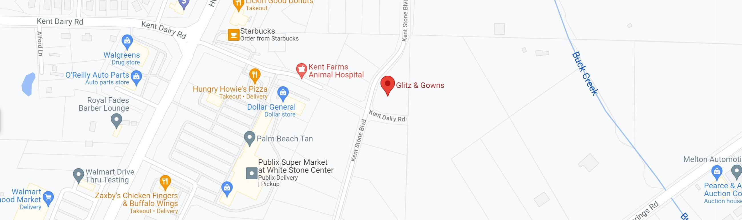 Glitz & Gowns location