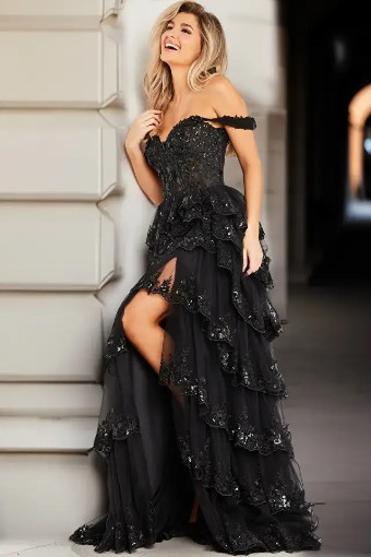 Jovani Style #36687 #3 Black Light Blue thumbnail