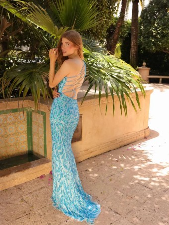 Primavera Couture Style #4191 #13 Gold Crystal Blue thumbnail