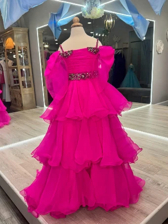 Sherri Hill Style #K67059 #0 Bright Fuchsia thumbnail