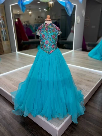 Sherri Hill Style #K67111 #0 Aqua/Pink/Ab thumbnail