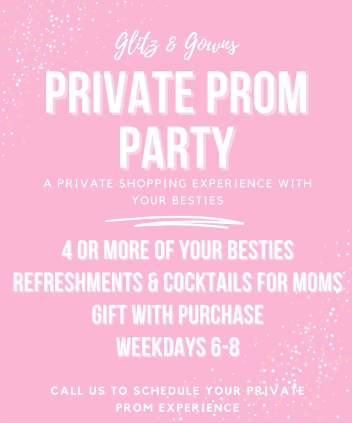 Private Prom Party mobile banner