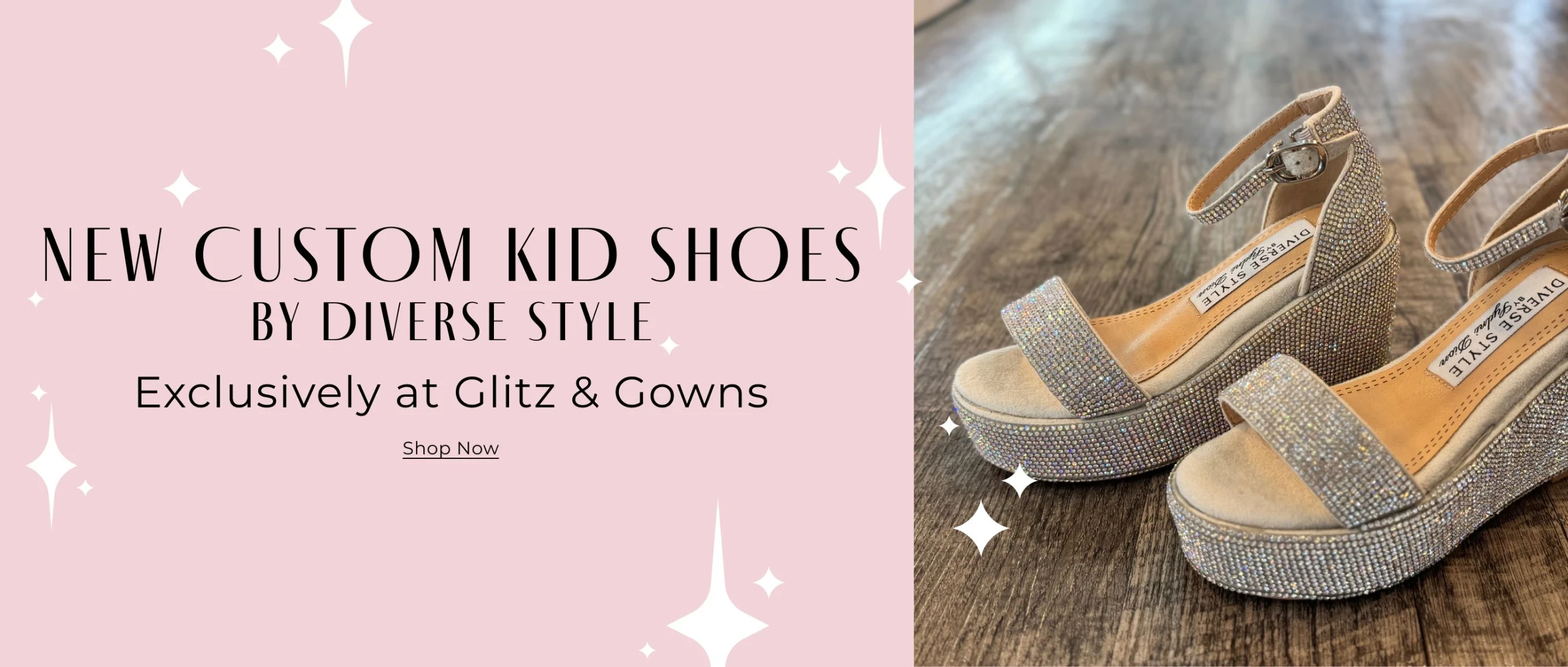 New custom kid shoes desktop banner